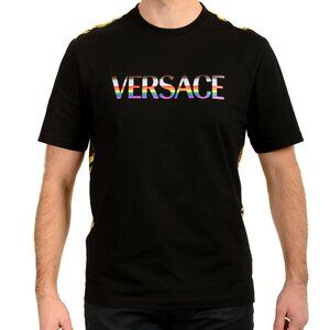 Versace Men's Barocco Pride Print Multi-Color Short Sleeve T-Shirt US 6XL IT 64